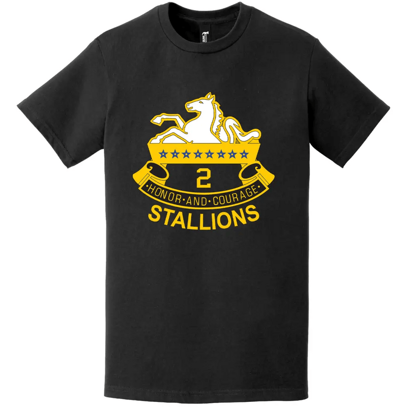 2-8 CAV Regiment "Stallions" Logo Emblem T-Shirt