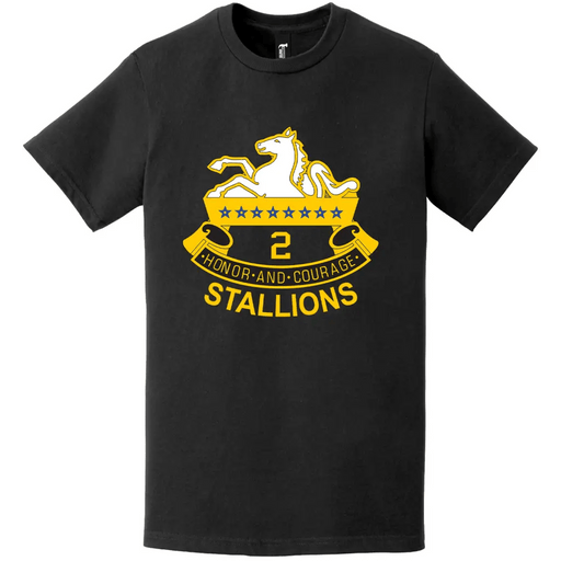 2-8 CAV Regiment "Stallions" Logo Emblem T-Shirt Tactically Acquired   