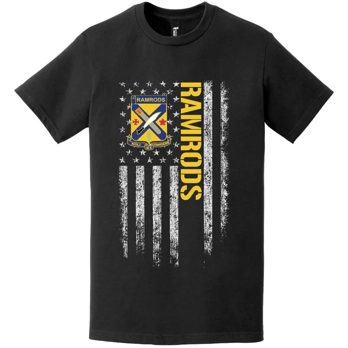 2-2 Infantry Regiment "Ramrods" American Flag T-Shirt Tactically Acquired   