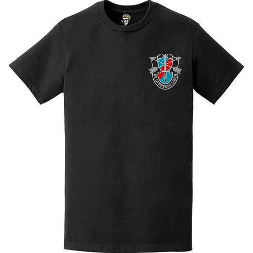 20th Special Forces Group De Oppresso Logo Left Chest T-Shirt Tactically Acquired   
