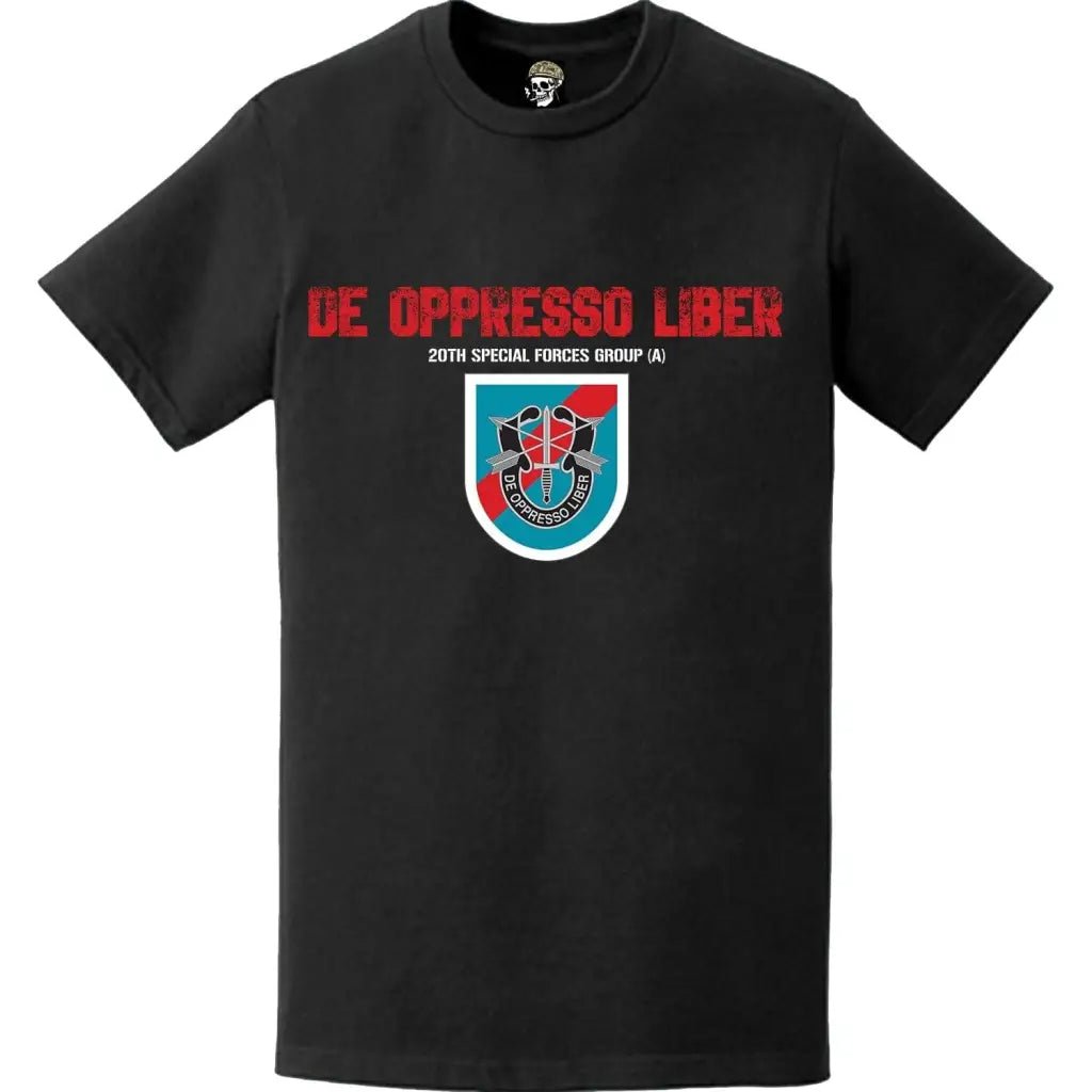 20th Special Forces Group Heavy Metal Style T-Shirt Tactically Acquired   