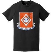 212th Signal Battalion Distressed DUI Logo Emblem T-Shirt Tactically Acquired   