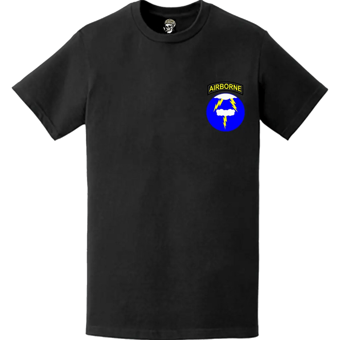 21st Airborne Division Logo Emblem Left Chest T-Shirt Tactically Acquired   