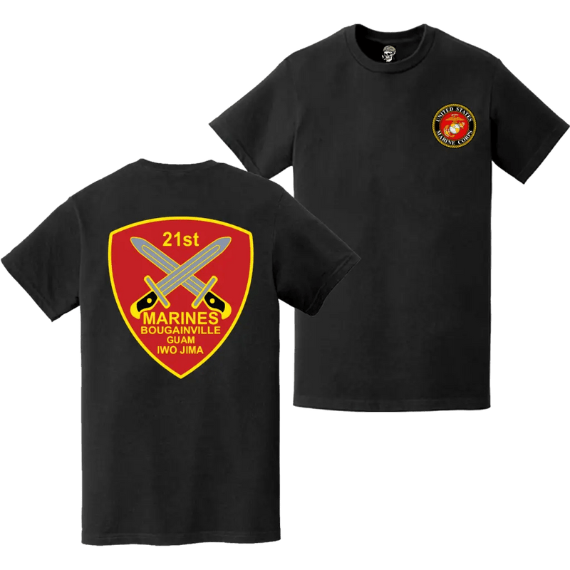 21st Marine Regiment Double-Sided EGA Logo T-Shirt