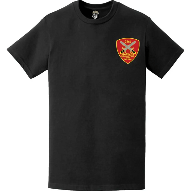 21st Marine Regiment Emblem Logo Unit Crest Left Chest T-Shirt