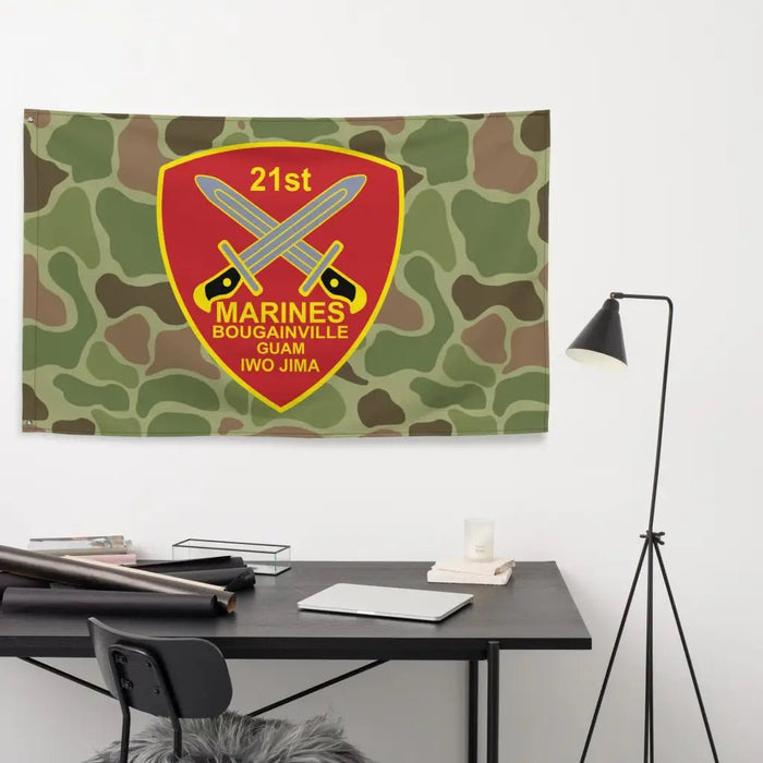 21st Marine Regiment Frogskin Camo Flag Tactically Acquired   