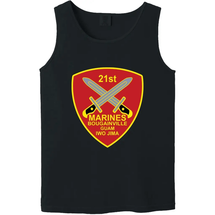 21st Marine Regiment Unit Logo Emblem Tank Top Tactically Acquired   