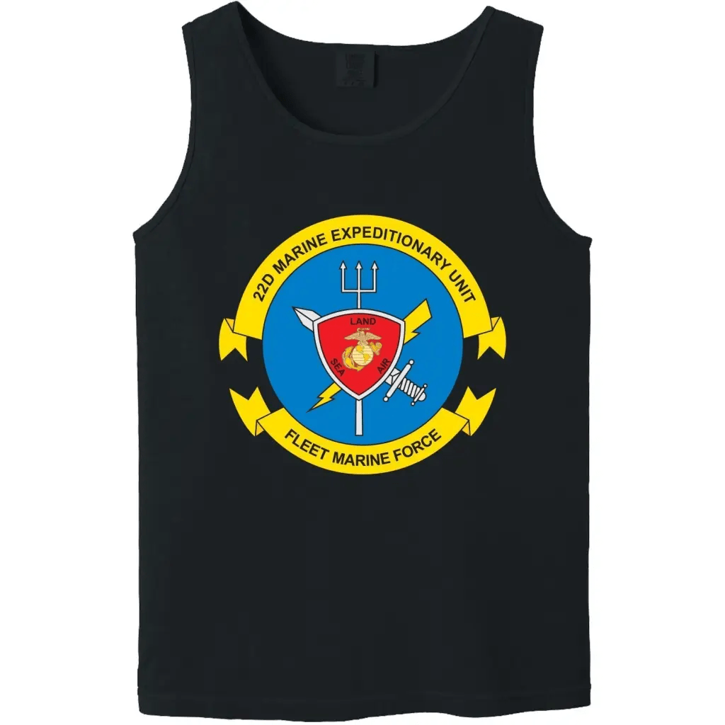 22nd Marine Expeditionary Unit (22nd MEU) Unit Logo Emblem Tank Top Tactically Acquired   