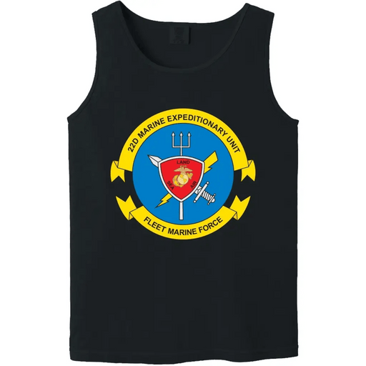 22nd Marine Expeditionary Unit (22nd MEU) Unit Logo Emblem Tank Top Tactically Acquired   