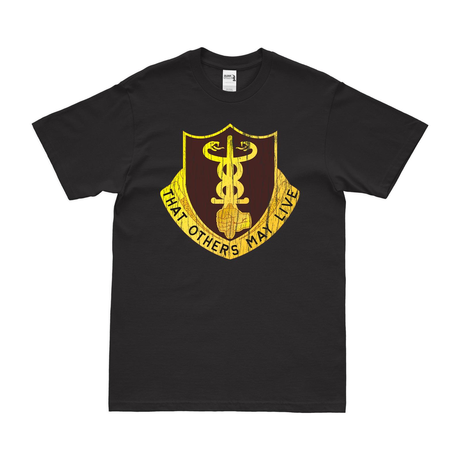 U.S. Army 23rd Medical Battalion T-Shirt Tactically Acquired Black Distressed Small