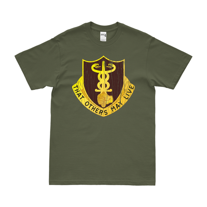U.S. Army 23rd Medical Battalion T-Shirt Tactically Acquired Military Green Distressed Small