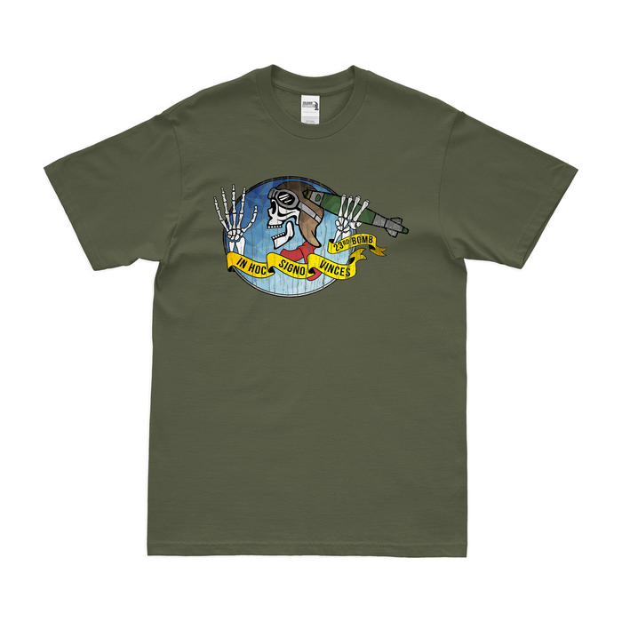 23rd Bombardment Squadron Logo T-Shirt Tactically Acquired Military Green Distressed Small