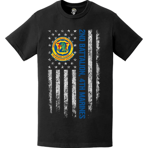 2/4 Marines American Flag T-Shirt Tactically Acquired   