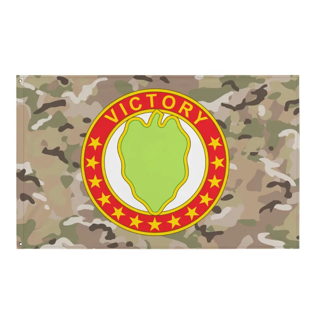 24th Infantry Division DUI OCP Camo Indoor Wall Flag Tactically Acquired Default Title  