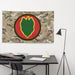 24th Infantry Division SSI Logo OCP Camo Indoor Wall Flag Tactically Acquired   