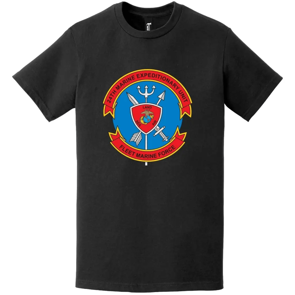 24th Marine Expeditionary Unit (24th MEU) Logo Emblem T-Shirt Tactically Acquired   