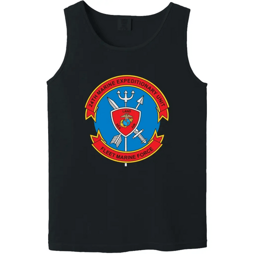 24th Marine Expeditionary Unit (24th MEU) Unit Logo Emblem Tank Top Tactically Acquired   