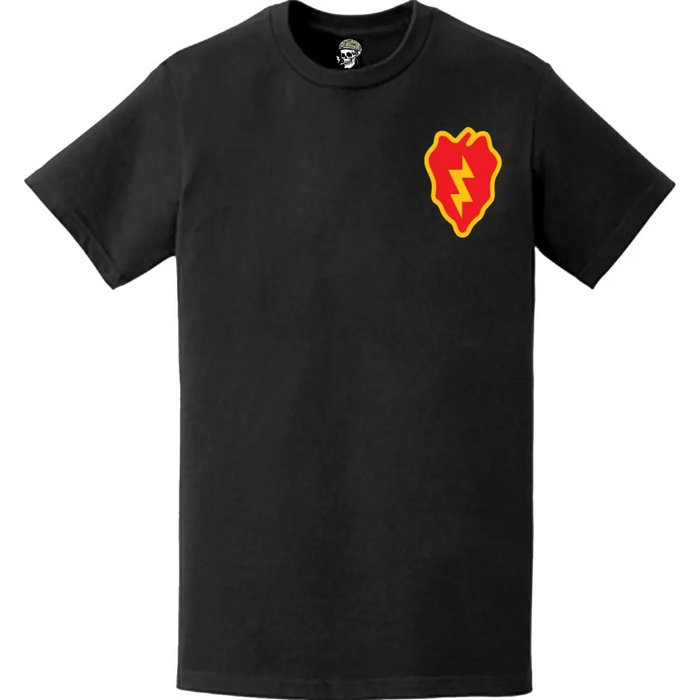 25th Infantry Division (25th ID) SSI Logo Left Chest T-Shirt Tactically Acquired   