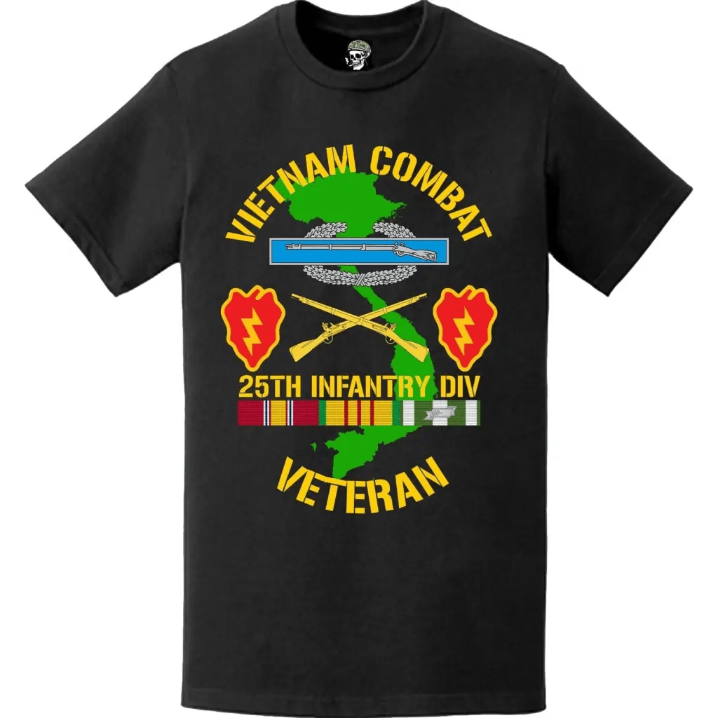 25th Infantry Division (25th ID) Vietnam Combat Veteran T-Shirt Tactically Acquired   