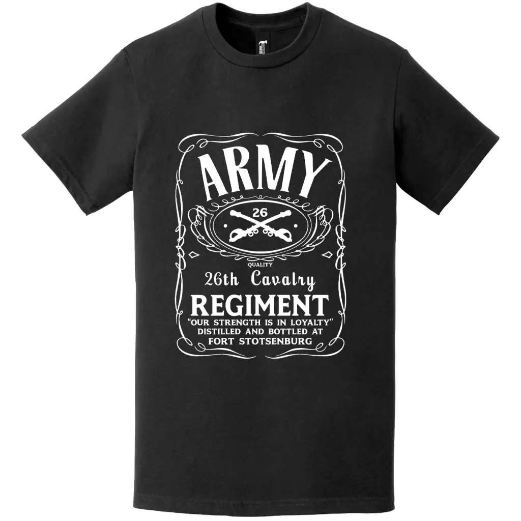 26th Cavalry Regiment Whiskey Label T-Shirt Tactically Acquired   