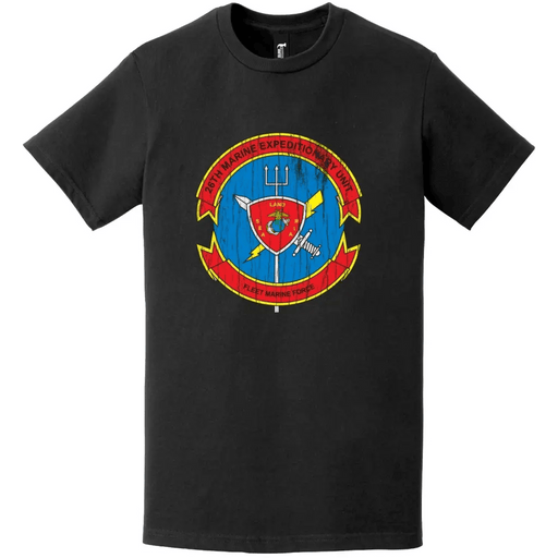 26th Marine Expeditionary Unit (26th MEU) Distressed Logo Emblem T-Shirt Tactically Acquired   