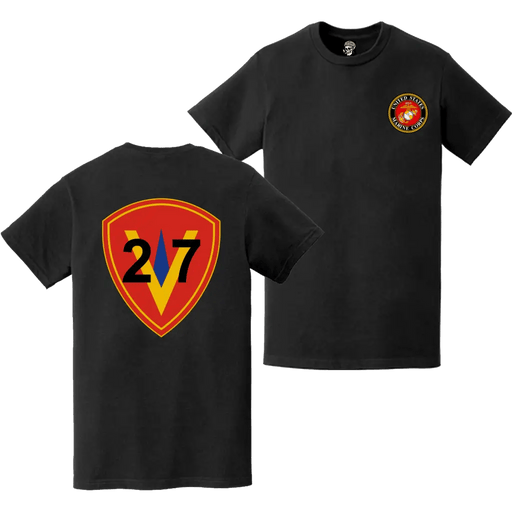 27th Marine Regiment Double-Sided EGA Logo T-Shirt Tactically Acquired   