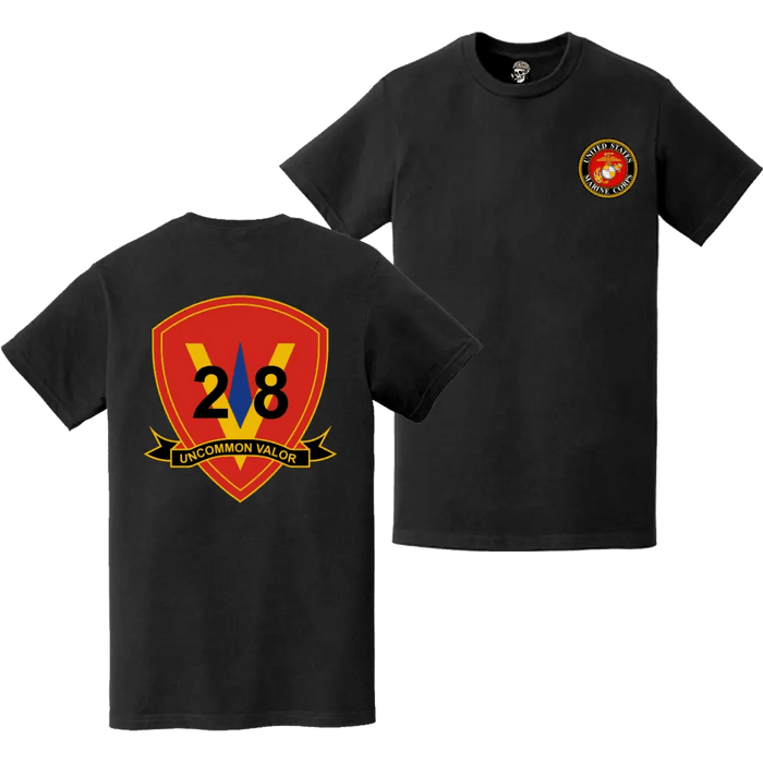 28th Marine Regiment Double-Sided EGA Logo T-Shirt Tactically Acquired   