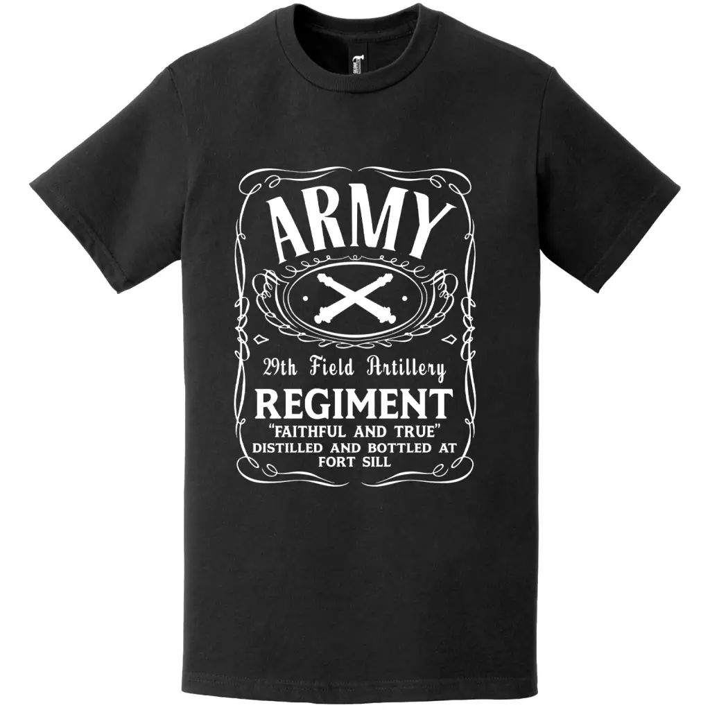 29th Field Artillery Regiment Whiskey Label T-Shirt Tactically Acquired   