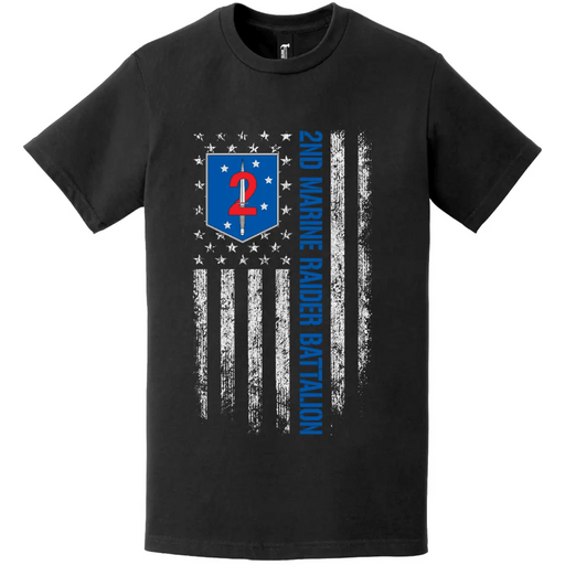 2nd Marine Raider Battalion (2nd MRB) American Flag T-Shirt Tactically Acquired   