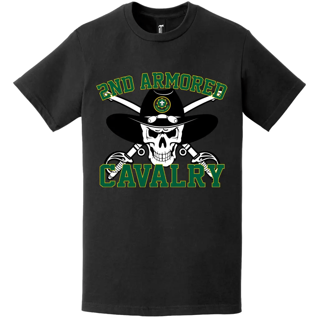 2nd Armored Cavalry Regiment (2nd ACR) Saber Skull T-Shirt Tactically Acquired   