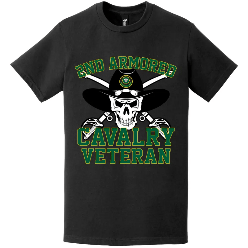 2nd Armored Cavalry Regiment (2nd ACR) Veteran Saber Skull T-Shirt