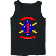2nd Battalion, 11th Marines (2/11 Marines) Logo Tank Top Tactically Acquired Black Small 