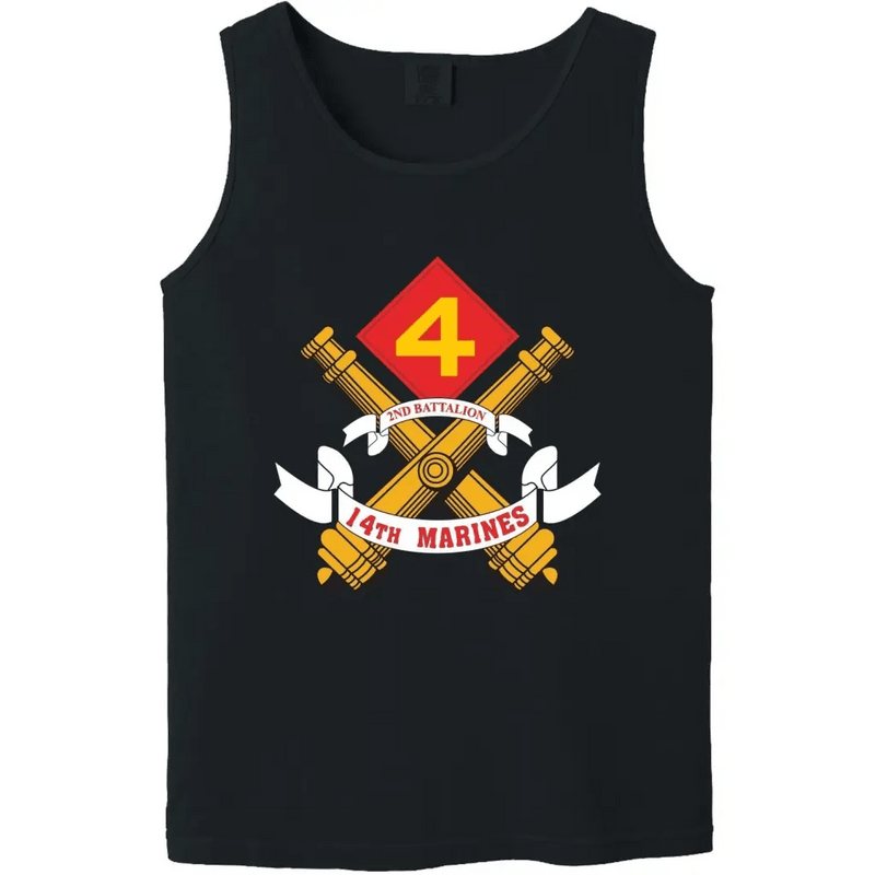 2nd Battalion, 14th Marines (2/14) Unit Logo Emblem Tank Top