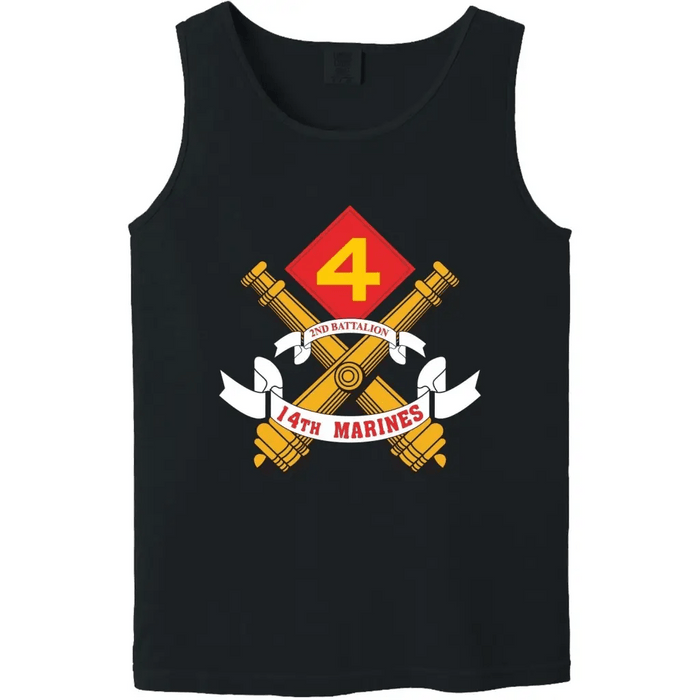 2nd Battalion, 14th Marines (2/14) Unit Logo Emblem Tank Top Tactically Acquired   