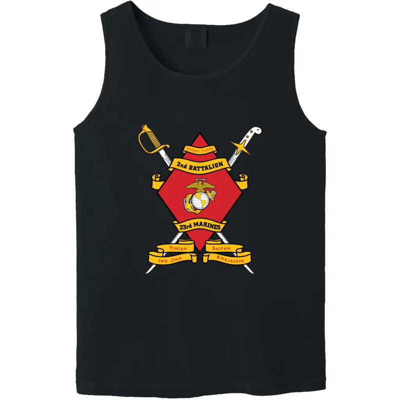 2nd Battalion, 23rd Marines (2/23) Unit Logo Emblem Tank Top