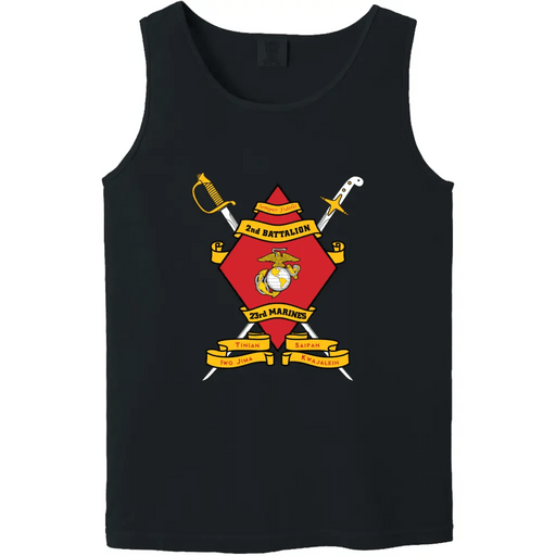 2nd Battalion, 23rd Marines (2/23) Unit Logo Emblem Tank Top Tactically Acquired   