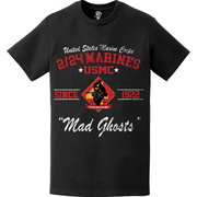 2nd Battalion, 24th Marines (2/24) 'Mad Ghosts' Since 1922 USMC Unit Legacy Distressed T-Shirt Tactically Acquired   