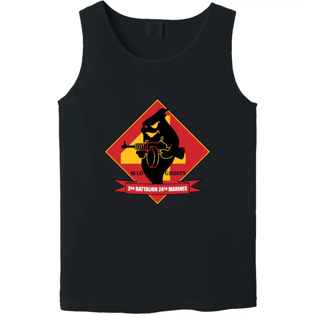 2nd Battalion, 24th Marines (2/24) Unit Logo Emblem Tank Top Tactically Acquired   