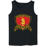 2nd Battalion, 3rd Marines (2/3) Unit Logo Emblem Tank Top Tactically Acquired Black Small 