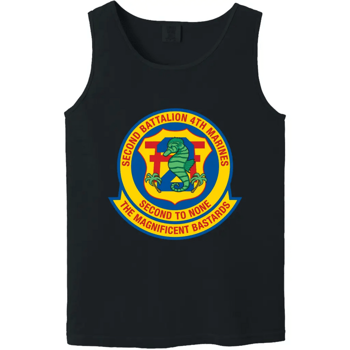 2nd Battalion, 4th Marines (2/4) Unit Logo Emblem Tank Top Tactically Acquired   