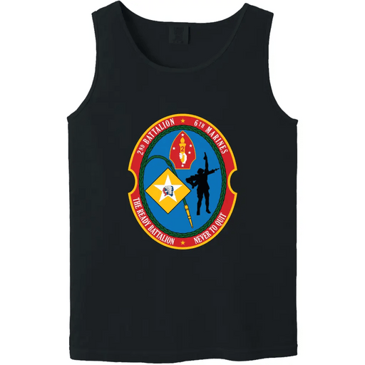 2nd Battalion, 6th Marines (2/6) Unit Logo Emblem Tank Top Tactically Acquired   