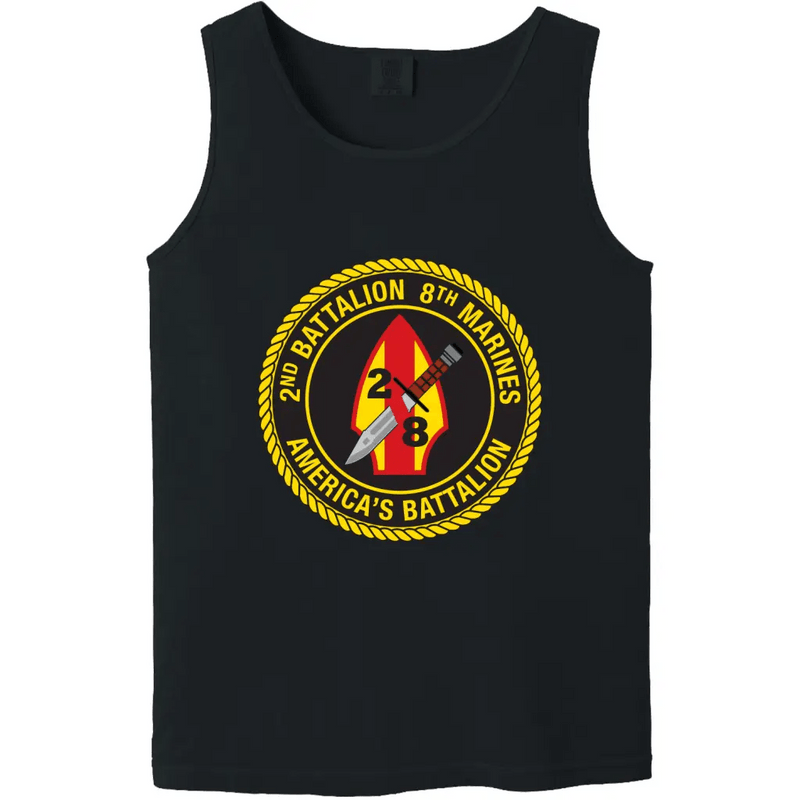 2nd Battalion, 8th Marines (2/8) Unit Logo Emblem Tank Top