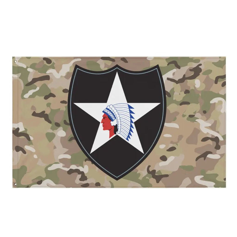 2nd Infantry Division OCP Camo Indoor Wall Flag