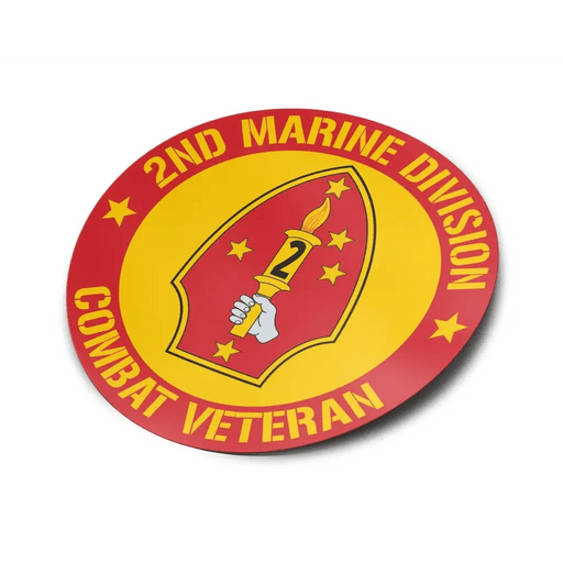 2nd Marine Division Combat Veteran Vinyl Sticker Decal Tactically Acquired   