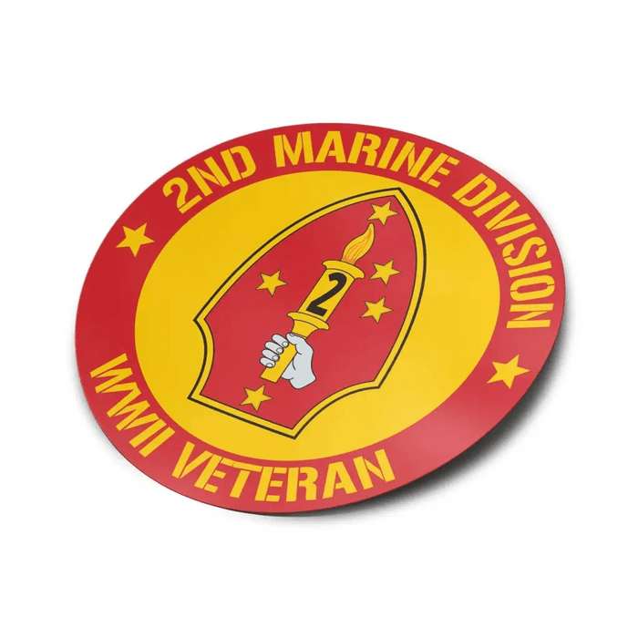 2nd Marine Division WWII Veteran Vinyl Sticker Decal Tactically Acquired   
