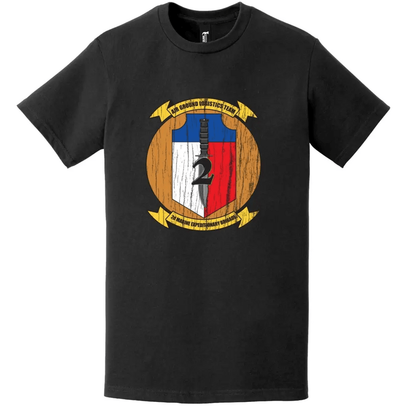 2nd Marine Expeditionary Brigade (2nd MEB) Distressed Logo Emblem T-Shirt