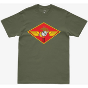 2nd MAW Logo Military Green T-Shirt Tactically Acquired   