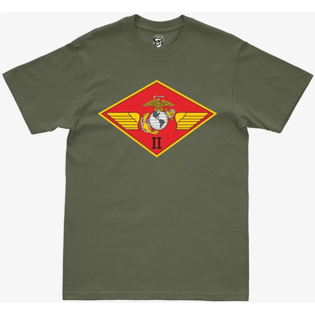 2nd MAW Logo Military Green T-Shirt Tactically Acquired   