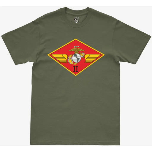 2nd MAW Logo Military Green T-Shirt Tactically Acquired   