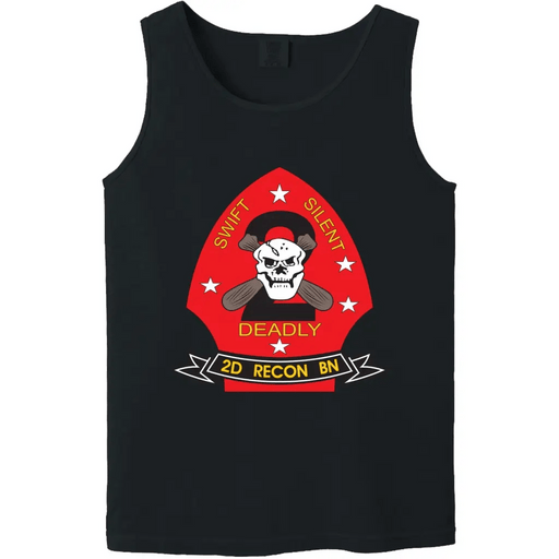 2nd Recon Battalion Unit Logo Emblem Tank Top Tactically Acquired   